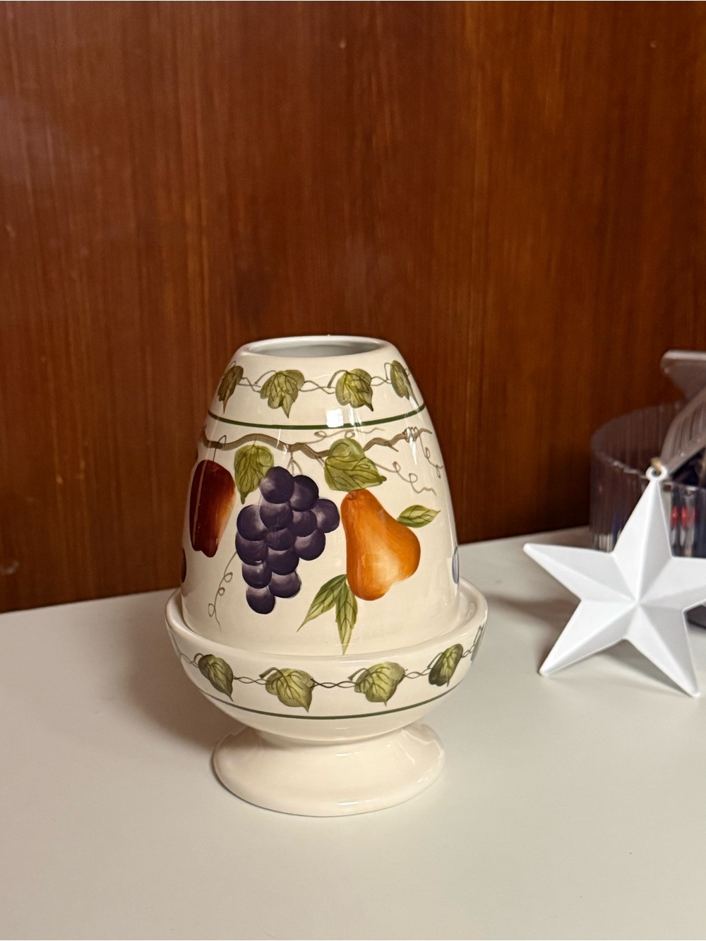Vintage Sonoma Villa fruits patterns two pieces fairy lamp